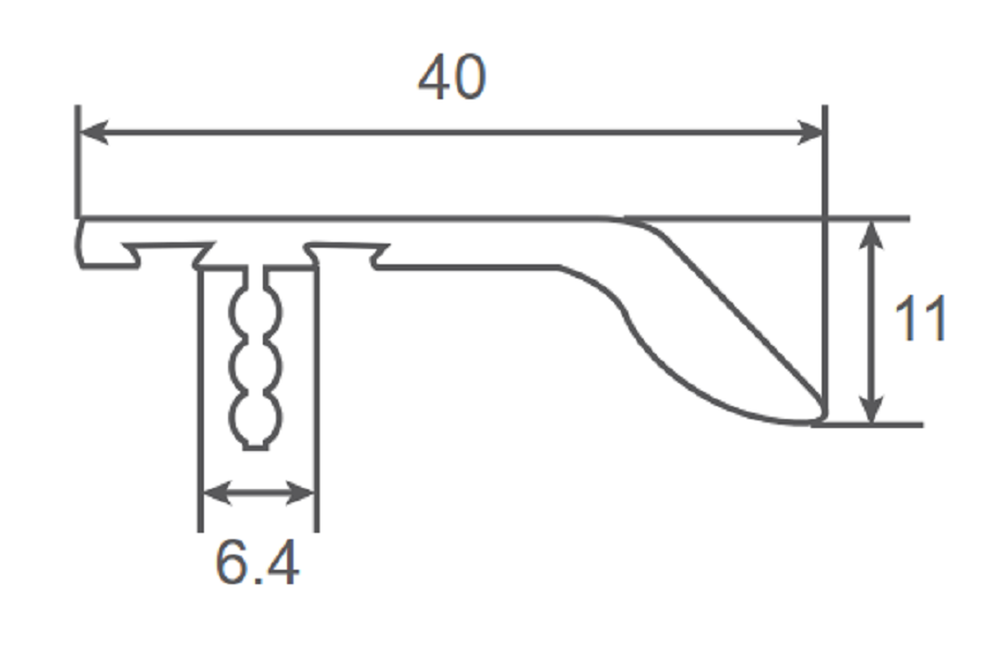 Tay nắm tủ dạng thanh lắp âm tủ Imundex 7755 300-900mm 2