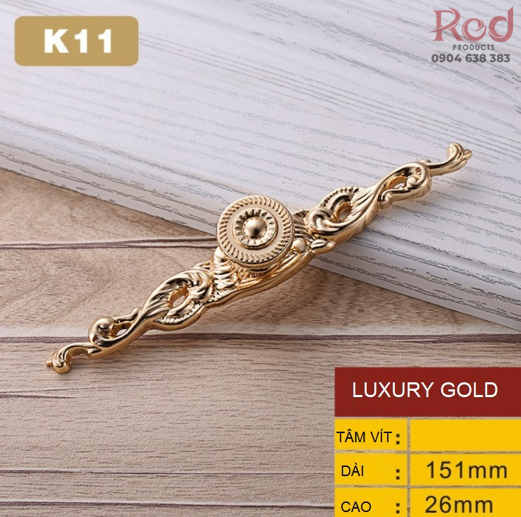 Tay nắm tủ cổ điển màu vàng luxury gold OFI.K11 3