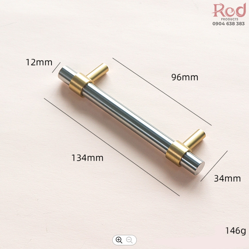 Tay nắm tủ bếp inox chân đế bằng đồng HK0079 19