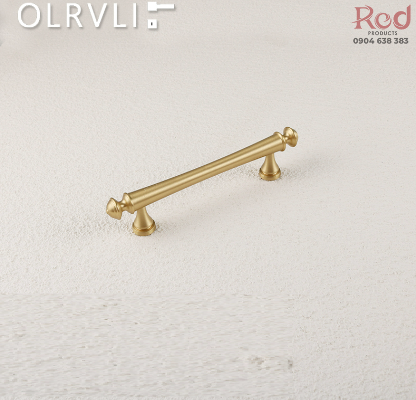Bộ tay nắm tủ màu đồng vàng nhập khẩu Italia OLRVLI 2177 5