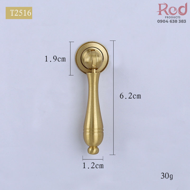 Tay nắm tủ pendant bằng đồng vàng T2516G 1