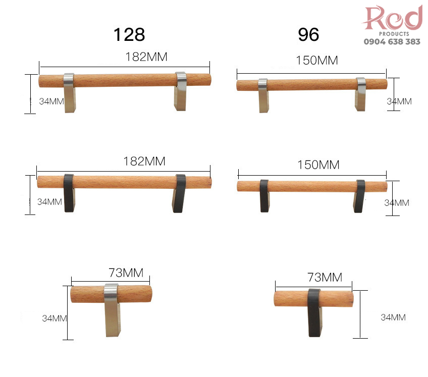 Tay nắm tủ hiện đại bằng gỗ cao cấp B233 9