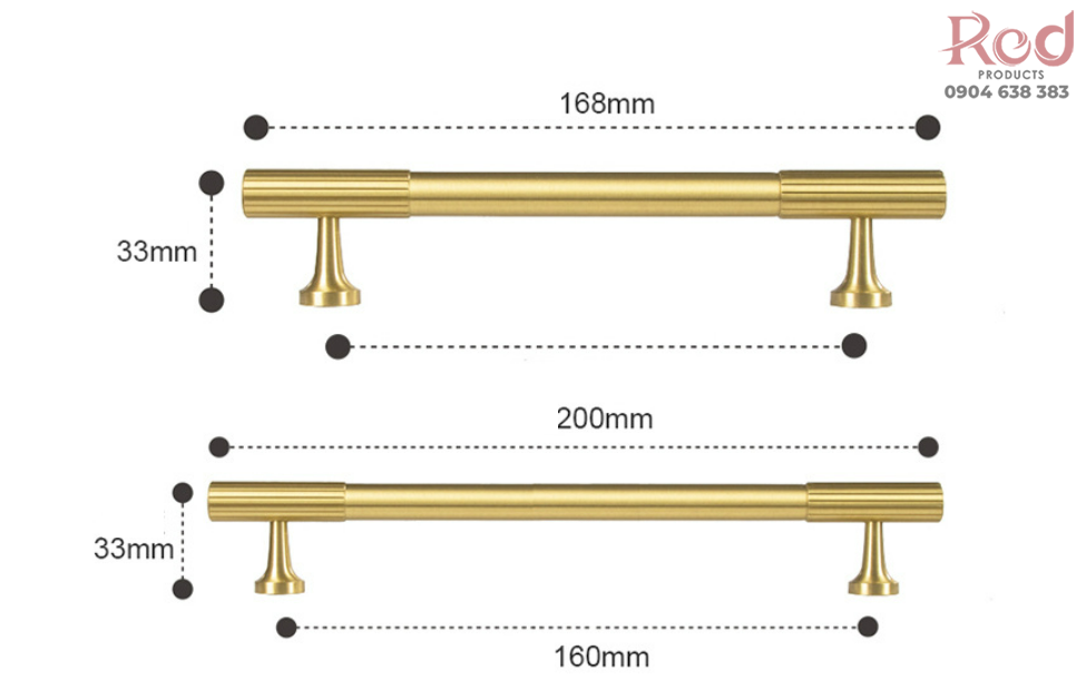Tay nắm tủ đồng hiện đại tối giản cao cấp HK0318 14
