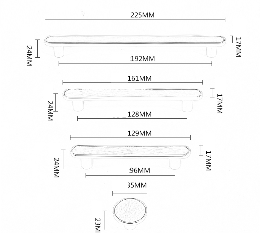 Tay nắm tủ hiện đại phong cách Băc Âu WXH1523 10