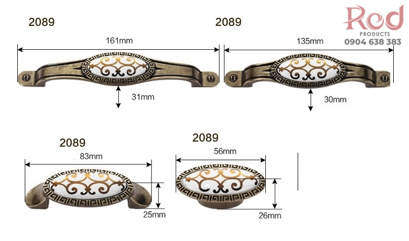 Tay nắm tủ gốm sứ cổ điển cao cấp YO2089 12