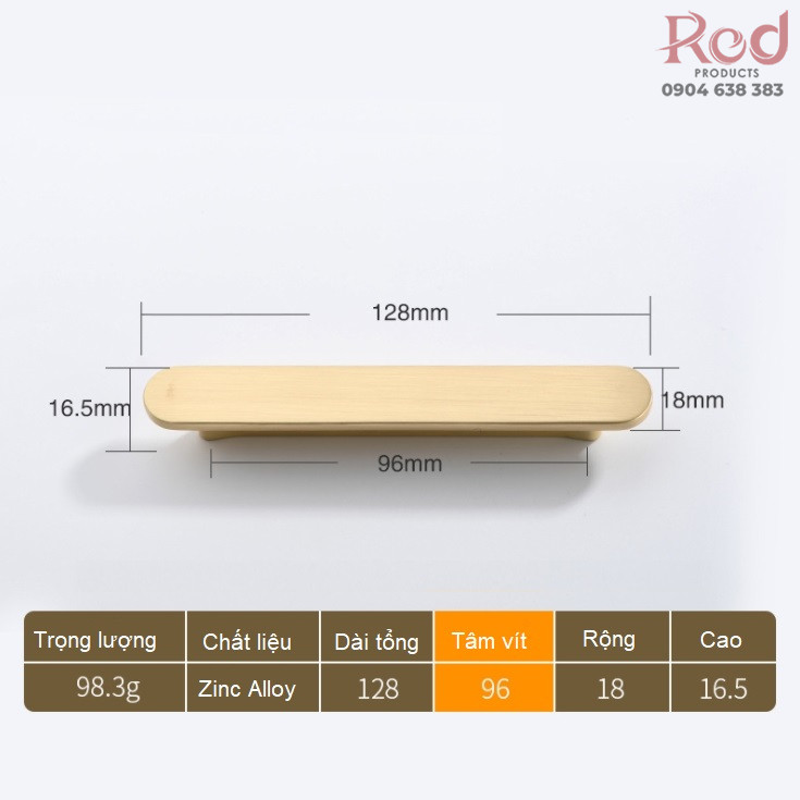 Tay nắm tủ hiện đại tối giản cao cấp kiểu Mỹ S2085BG 8