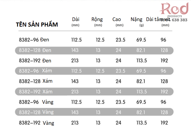 Tay nắm tủ gỗ hiện đại tối giản màu đen PWG8382B 13