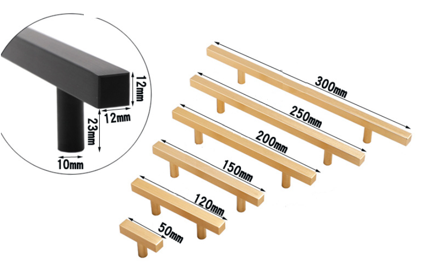 Tay nắm tủ hợp kim nhôm 4 cạnh hiện đại TNH8866G 4