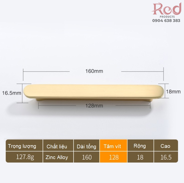 Tay nắm tủ hiện đại tối giản cao cấp kiểu Mỹ S2085BG 9