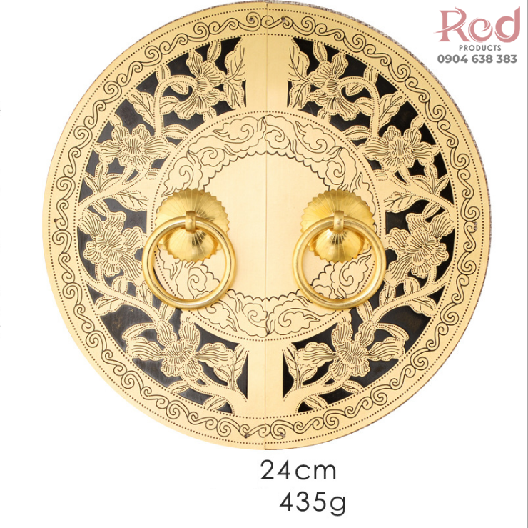 Núm tay nắm tủ cổ điển hình tròn bán nguyệt bằng đồng T3302