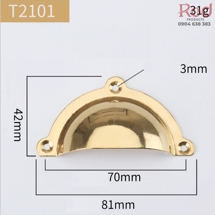 Tay nắm tủ móc kéo cổ điển bằng đồng thau T2101 5