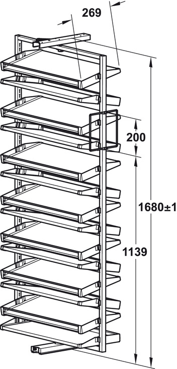 Giá để giày thông minh xoay 180 độ Hafele 806.22.401 3