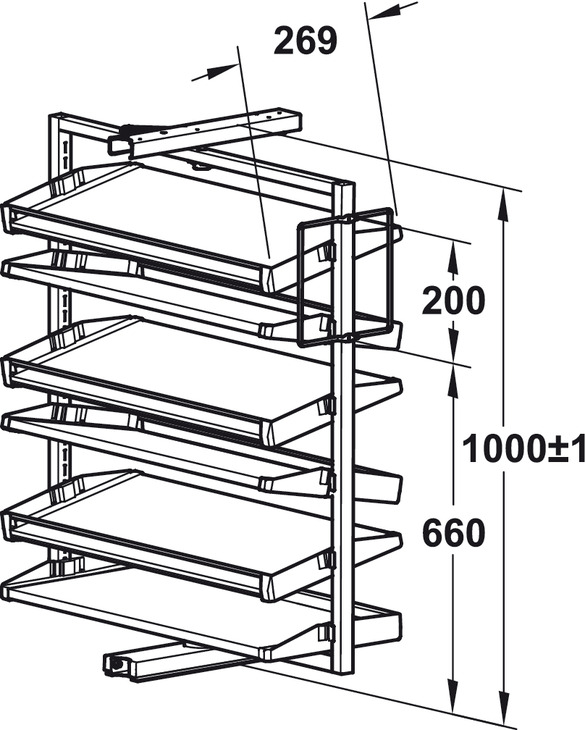 Giá để giày thông minh xoay 180 độ Hafele 806.22.401 4