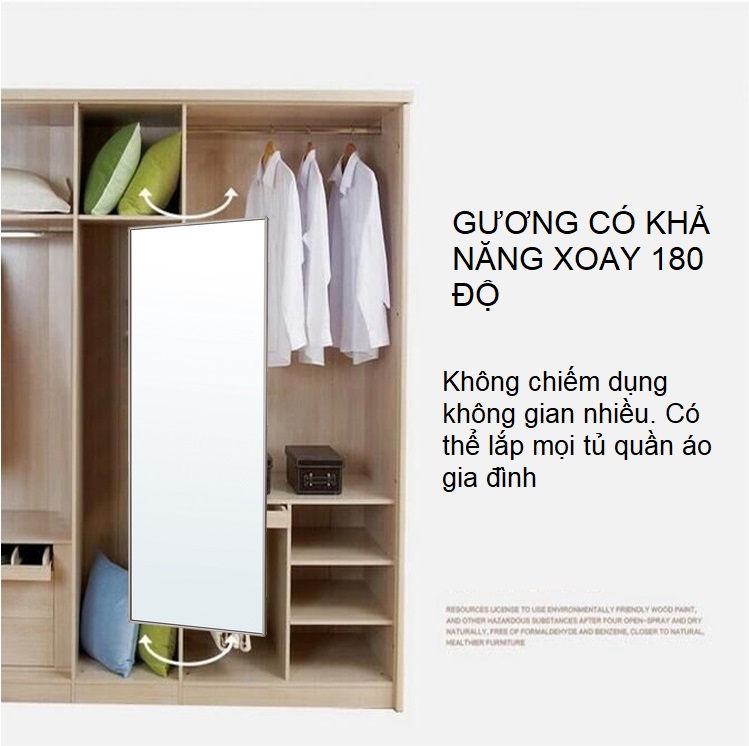 Gương xoay tủ áo 180 độ nhiều màu BLYS-1003 15