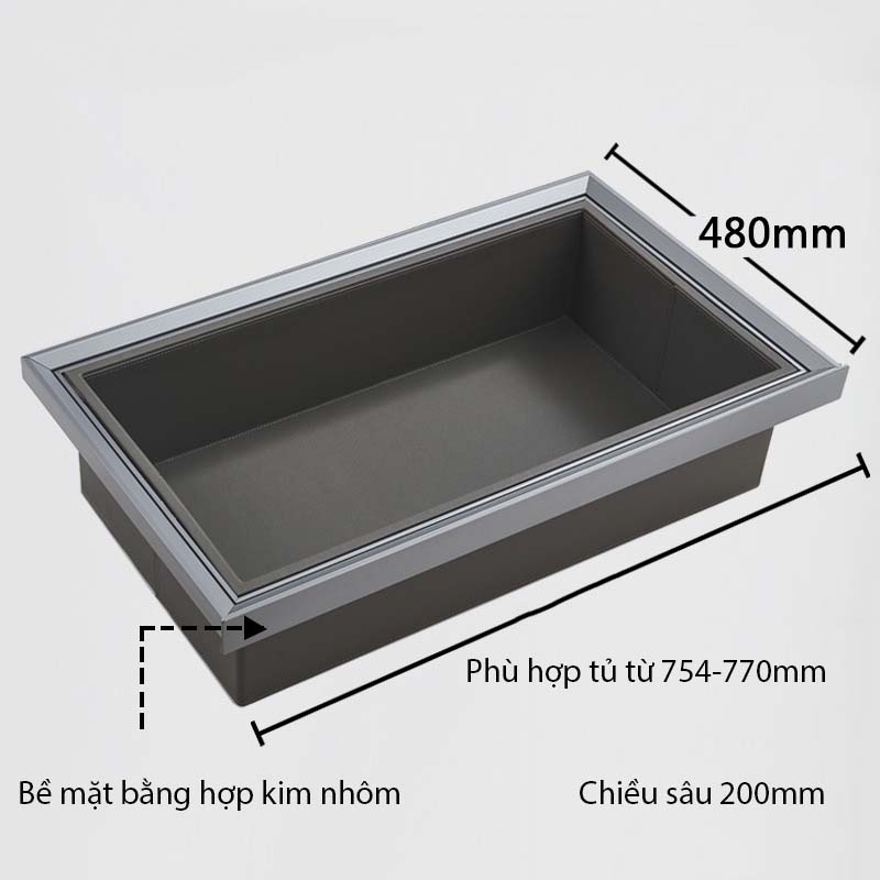 Giá đựng đồ gấp âm tủ bọc da cao cấp YLF052 14