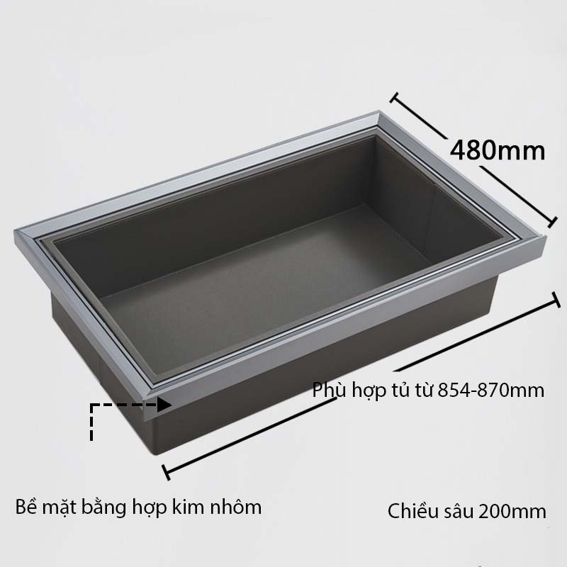 Giá đựng đồ gấp âm tủ bọc da cao cấp YLF052 15