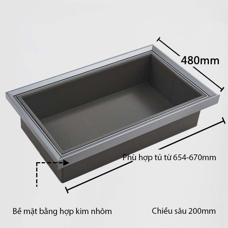 Giá đựng đồ gấp âm tủ bọc da cao cấp YLF052 13