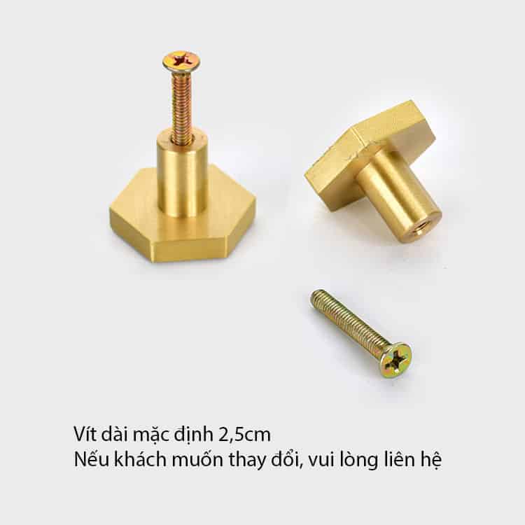 Tay nắm lục giác khảm xà cừ màu hồng YM3024P 7