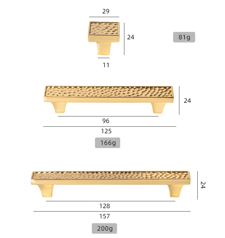 Tay nắm tủ đồng thau hiệu ứng kiểu Pháp HBR19024K 23