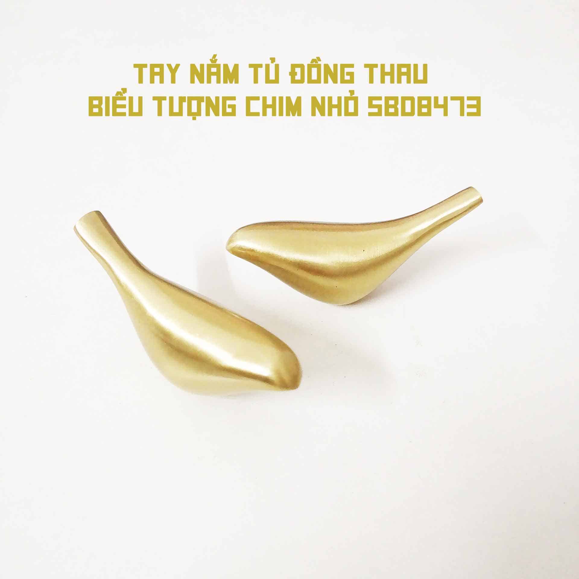 Tay nắm tủ đồng thau biểu tượng chim nhỏ SBD8473 8