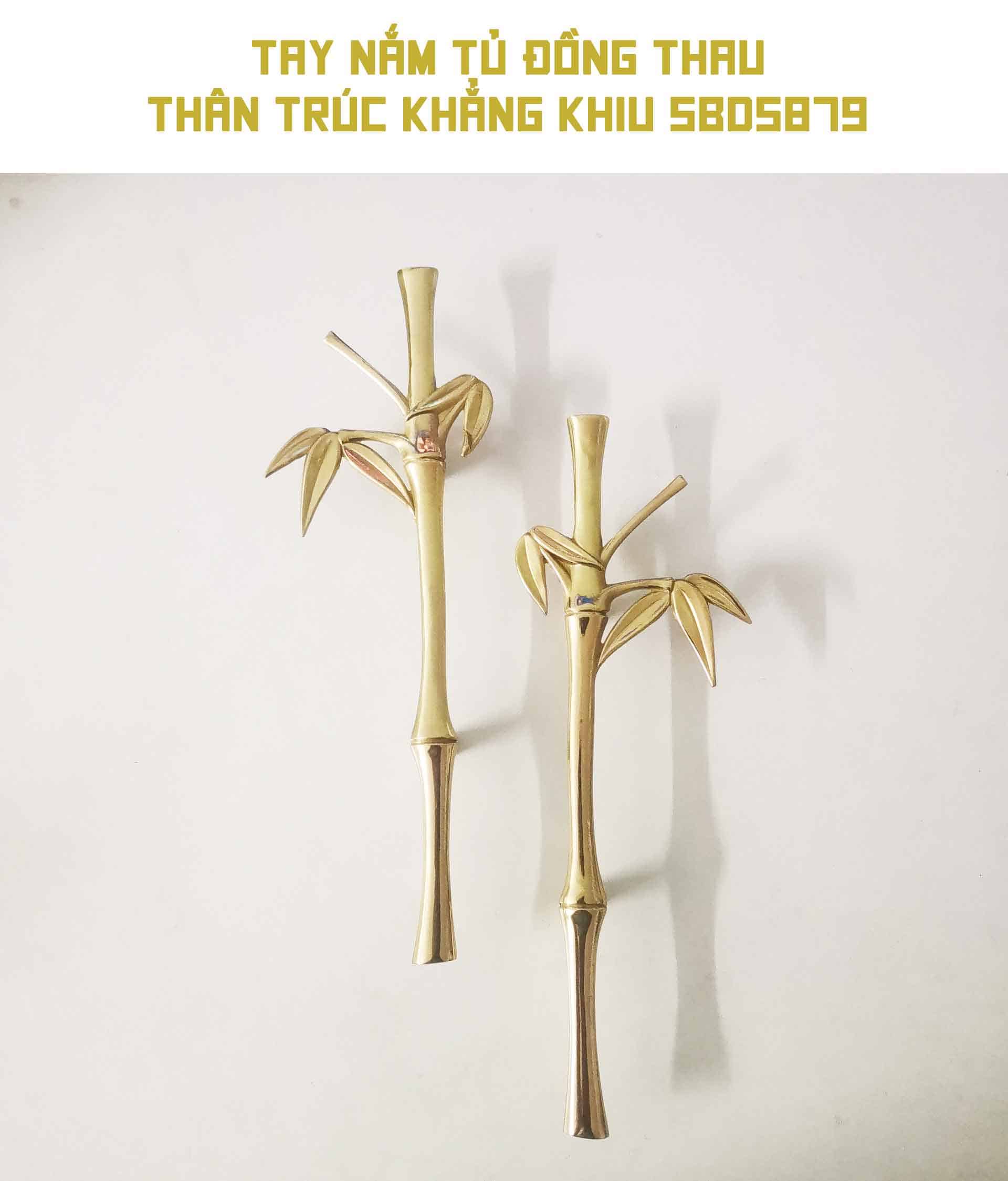 Tay nắm tủ đồng thau thân trúc khẳng khiu SBD5879 8