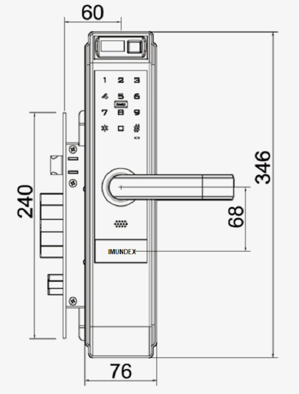 Khóa điện tử Imundex 713.12.100/300 4