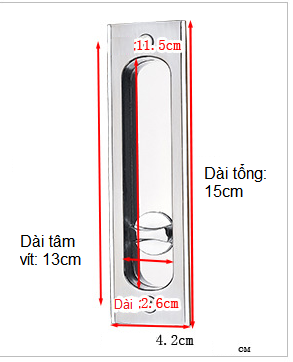 Khóa âm cửa lùa trượt cao cấp nhiều màu 829-2A 25