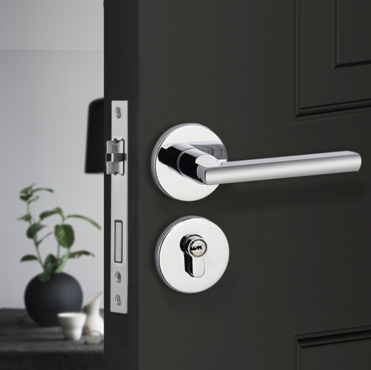 Khoá cửa phòng ngủ phòng tắm chrome A01-05 2