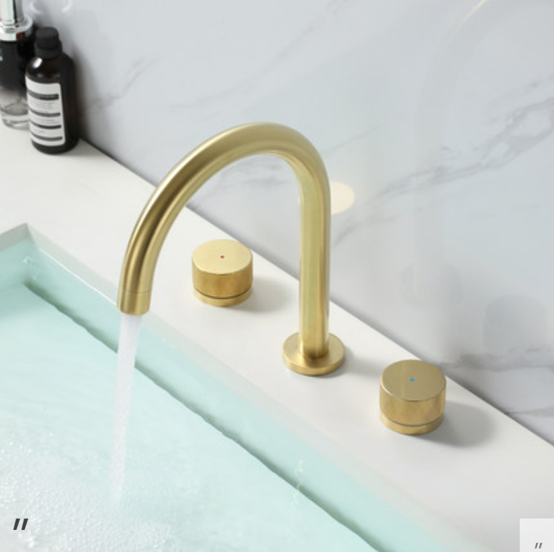 Vòi lavabo nóng lạnh bằng đồng ba lỗ DL7088C