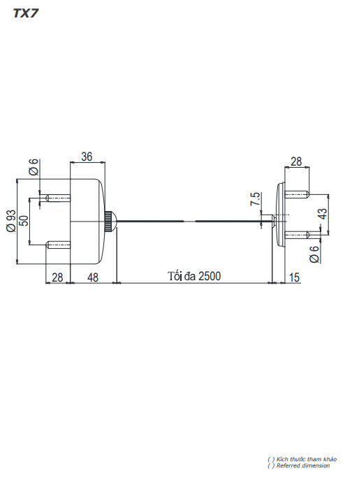 Dây phơi quần áo TOTO TX7 1