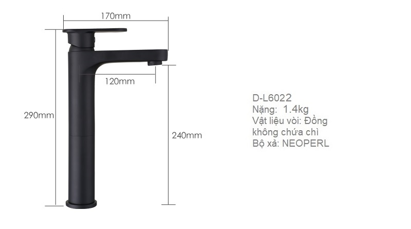 Vòi chậu phòng tắm nóng lạnh bằng đồng DL5008 32