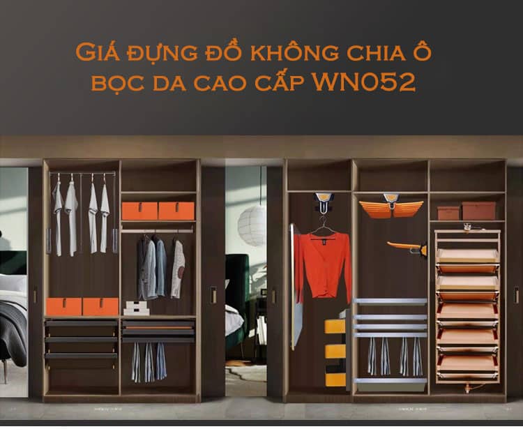 Giá đựng đồ không chia ô bọc da cao cấp WN052 7