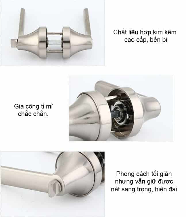 Khoá cửa bằng hợp kim kẽm cho phòng ngủ FG-C227 6