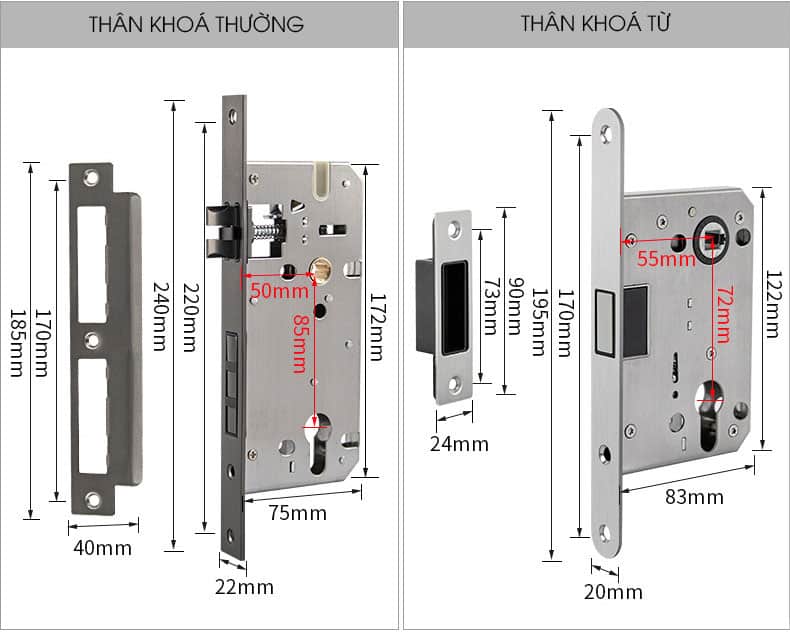 Khoá cửa đồng hiện đại tối giản màu xám BR7-67 12