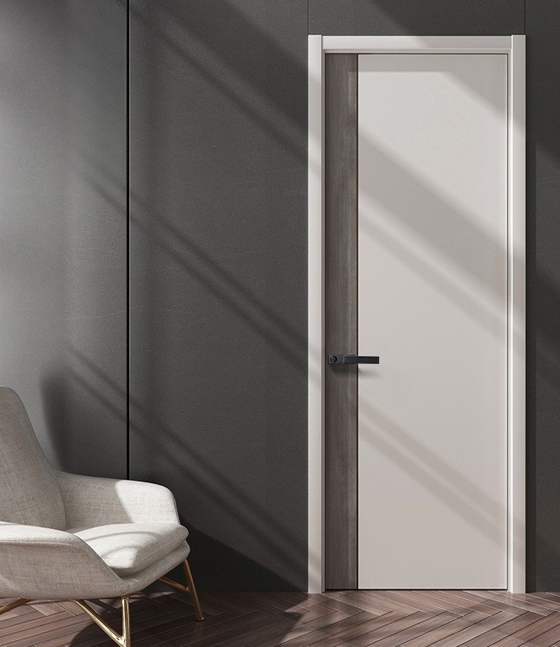 Khoá cửa đồng phòng ngủ tối giản màu xám BR02-125A 11
