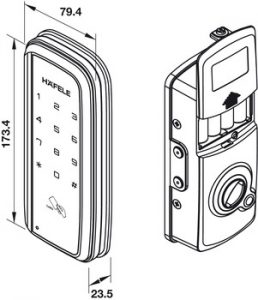 Khóa không tay nắm HAFELE ER4800TC 3