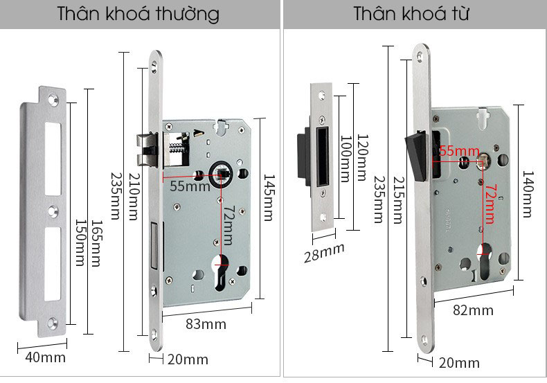 Khoá cửa phòng hợp kim kẽm màu xám ghi BR99201-A 13