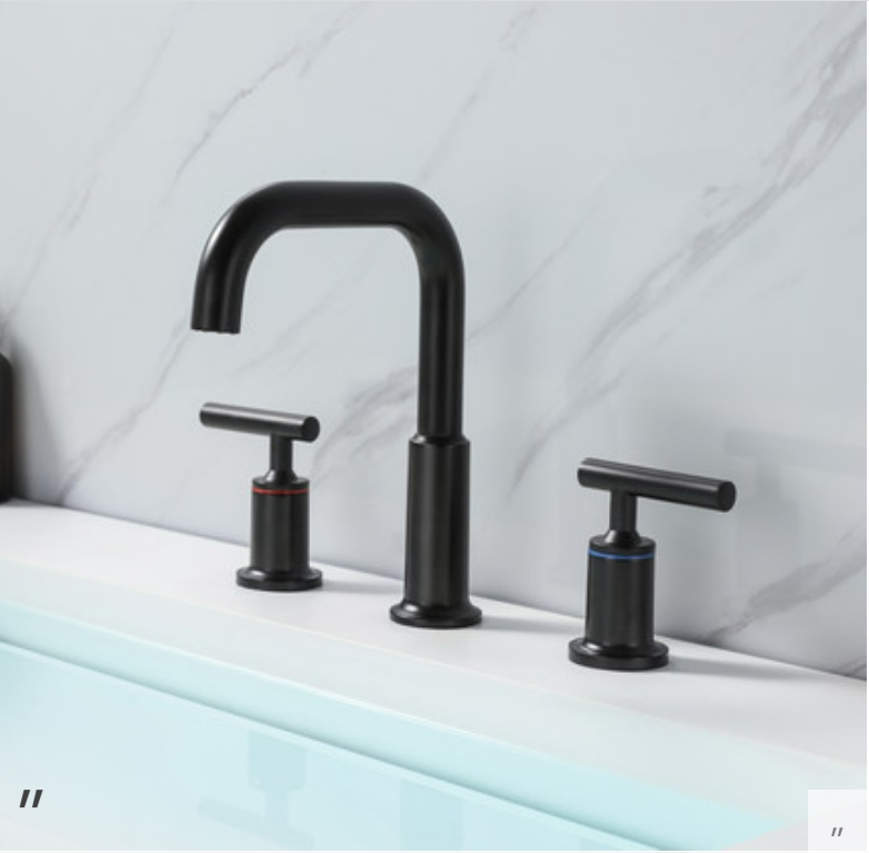 Vòi lavabo nóng lạnh bằng đồng ba lỗ DL7088L 6