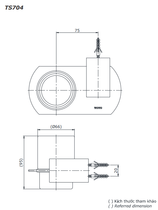 Lô bàn chải thủy tinh hiện đại TOTO TS704 2