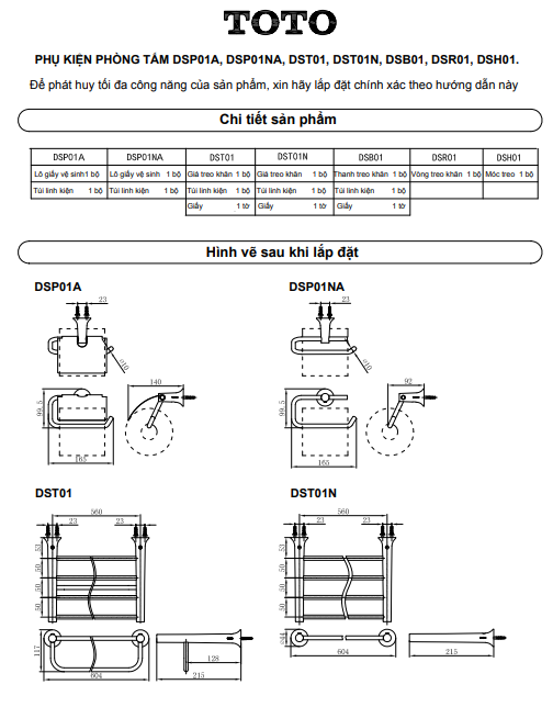 móc đơn treo quần áo gắn tường TOTO DSH01 3