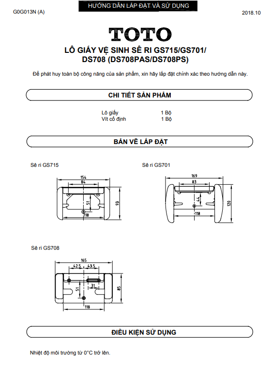 Móc treo giấy vệ sinh cao cấp TOTO DS708PAS 3