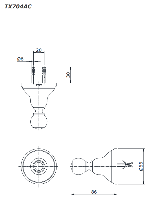 Móc treo giấy vệ sinh phiên bản đặc biệt Curio TOTO TX704AC 1