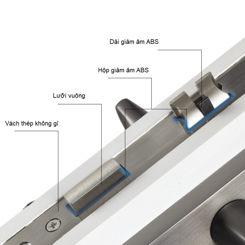 Khoá cửa phòng một đầu khóa hợp kim A686-216A 8