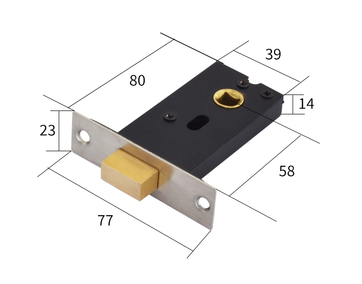 Khóa cửa ẩn không chìa hợp kim đồng XHA002 6