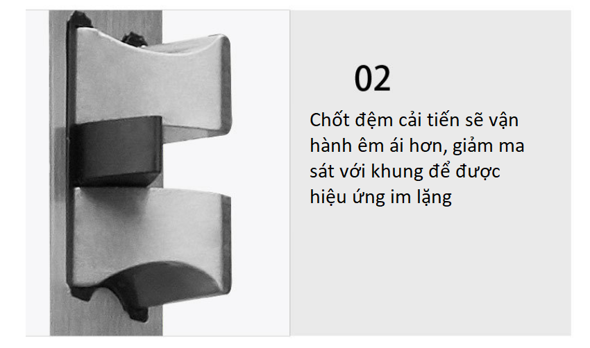 Khoá cửa thông phòng hiện đại mạ chrome A01-18 2