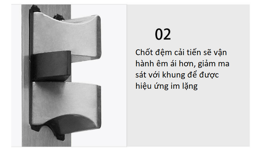 Khoá cửa phòng ngủ phòng tắm chrome A01-05 4