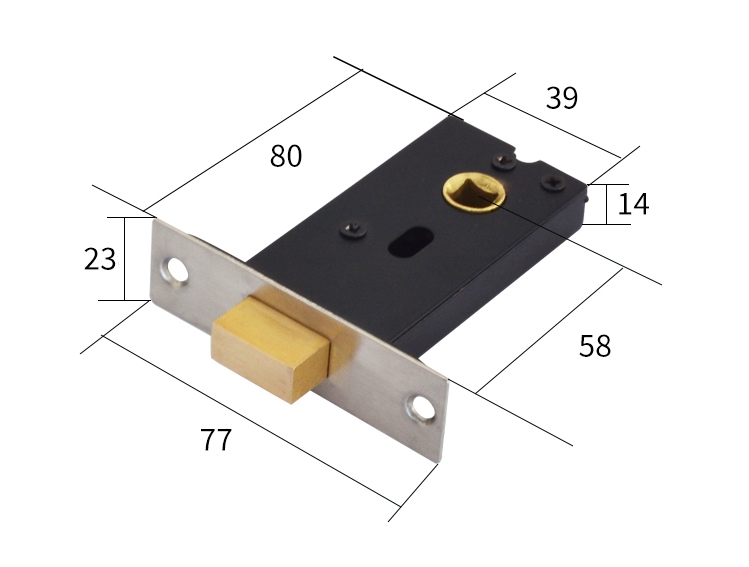 Khóa cửa âm không chìa hợp kim đồng XHA001 8