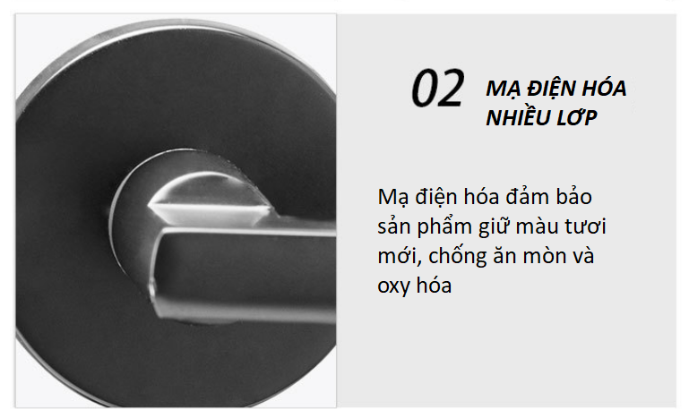 Chốt khóa cửa thông phòng không chìa A01-226C 14