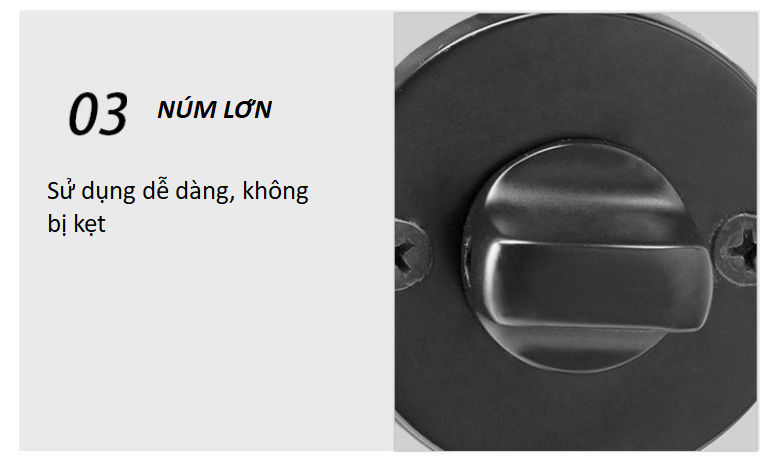 Chốt khóa cửa thông phòng không chìa A01-226C 15