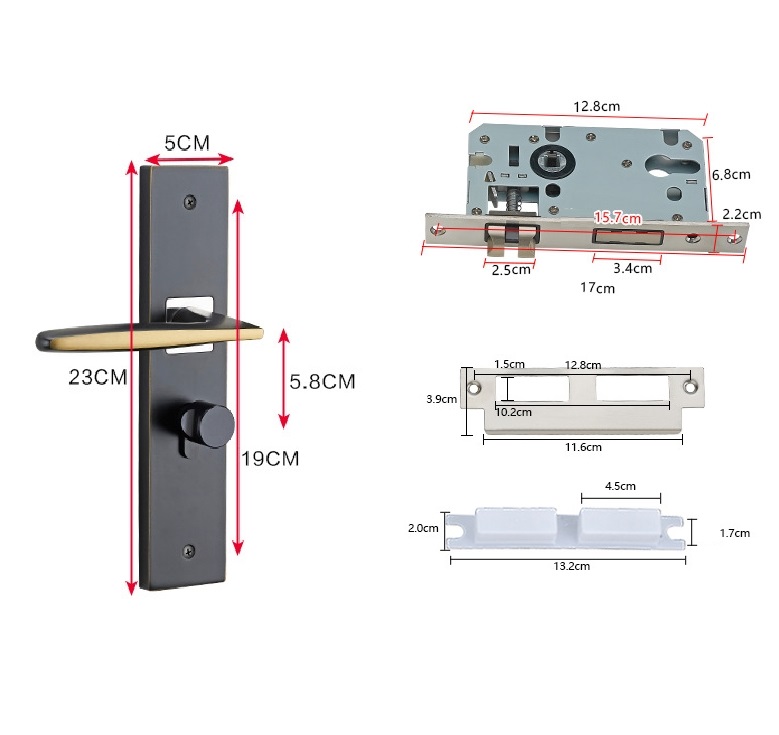 Khoá cửa thông phòng hiện đại hợp kim SWW.HX-003 8